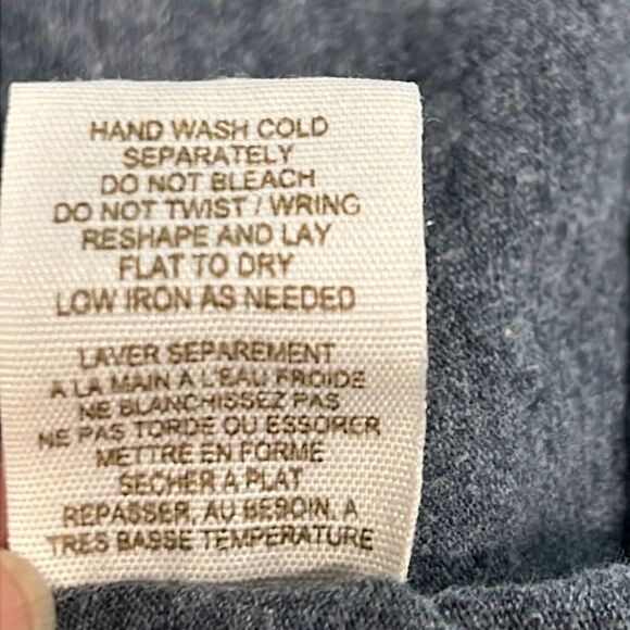 Free People Long Sleeve Shirt Gray Patchwork Size Large - Picture 5 of 5